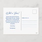 Peace Out 2023 Wat een jaar 3 fotocollage - blauw Feestdagenkaart (Achterkant)