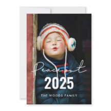 Peace out 2025 Moderne minimalistische nieuwjaarsf