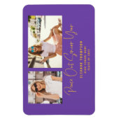 Peace Out 2 Photo 2022 Afstuderen kondigt Paars aa Magneet (Verticaal)