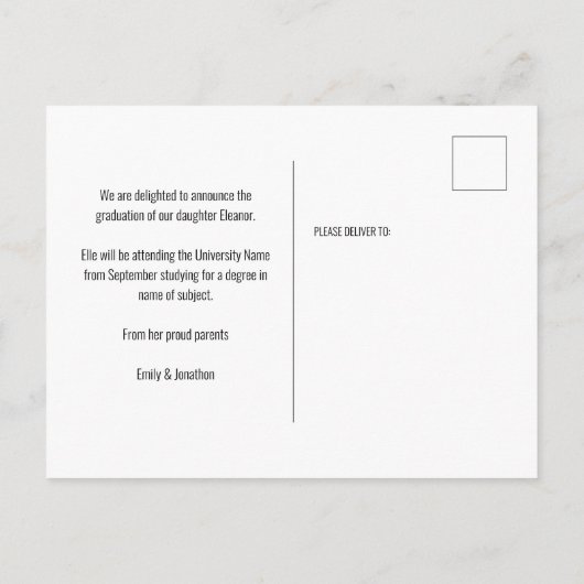 Peace Out 2 Photo Script 2022 Afstuderen Red Aankondigingskaart (Achterkant)