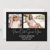 Peace Out 2 Photo Script 2022 Black Afstuderen en Aankondiging (Voorkant)