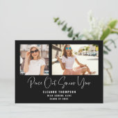 Peace Out 2 Photo Script 2022 Black Afstuderen en Aankondiging (Staand voorkant)