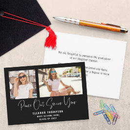 Peace Out 2 Photo Script 2022 Black Afstuderen en Aankondiging