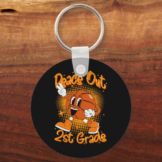 Peace out 2e klas Afstuderen laatste dag van Sleutelhanger (Voorkant)