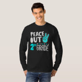Peace Out 2nd Grade Graduation Last Day School Boy T-shirt (Voorkant volledig)