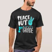 Peace Out 2nd Grade Graduation Last Day School Boy T-shirt (Voorkant)