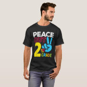 Peace Out 2nd Grade Last Day of School Teacher Gir T-shirt (Voorkant volledig)