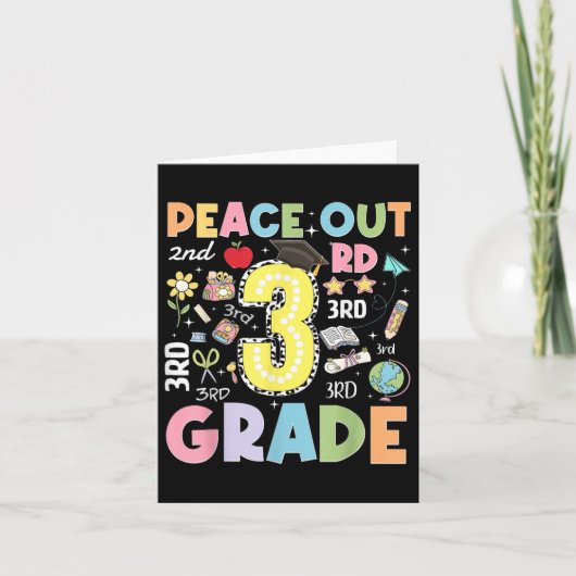 Peace Out 3e klas typografie Afstuderen laatste da Kaart (Voorkant)