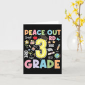 Peace Out 3e klas typografie Afstuderen laatste da Kaart (Gele Bloem)