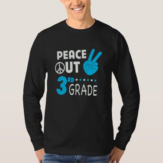 Peace Out 3rd Grade Boys Third Grade Graduation T-shirt (Voorkant)