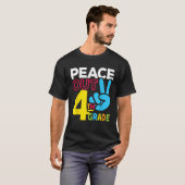 Peace Out 4th Grade Last Day of School Teacher Gir T-shirt (Voorkant volledig)