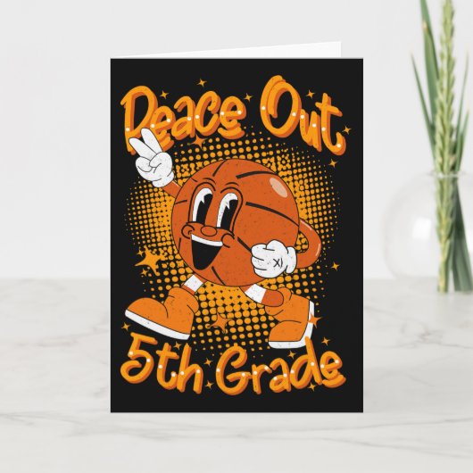 Peace out 5e klas Afstuderen laatste dag van S Kaart (Voorkant)