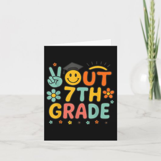 Peace Out 7e klas CL van het Afstuderen tot ziens  Kaart (Voorkant)