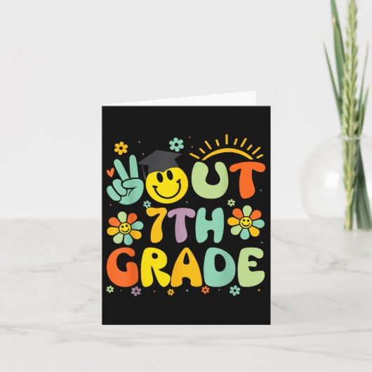 Peace Out 7e klas CL van het Afstuderen tot ziens  Kaart (Voorkant)