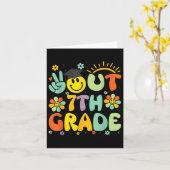 Peace Out 7e klas CL van het Afstuderen tot ziens  Kaart (Gele Bloem)