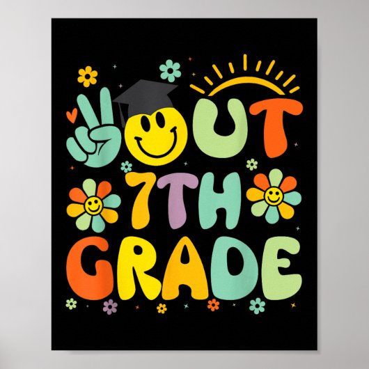 Peace Out 7e klas CL van het Afstuderen tot ziens Poster (Voorkant)