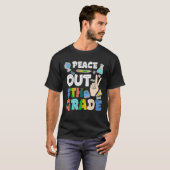 Peace Out 8e Graad T Shirt Achtste Graad Graduatio (Voorkant volledig)