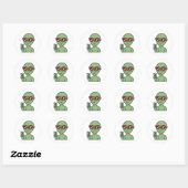 Peace Out Alien Ronde Sticker (Vel)