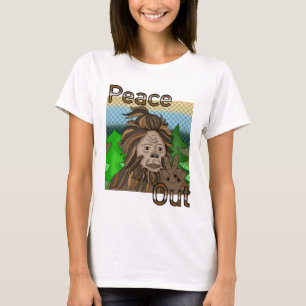 Peace Out Bigfoot Sasquatch T-shirt