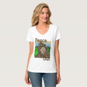 Peace Out Bigfoot Sasquatch T-shirt (Voorkant volledig)