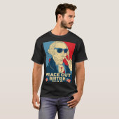 Peace Out British Rule  4th Of July George Washing T-shirt (Voorkant volledig)