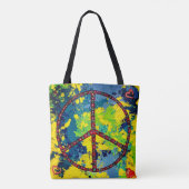 Peace Out Canvas tas (Achterkant)