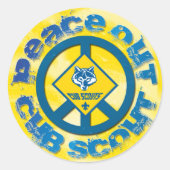 Peace Out Cub Scout Sticker (Voorkant)