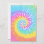 Peace Out Eencijferige Uitnodiging Tie Dye 10e (Achterkant)