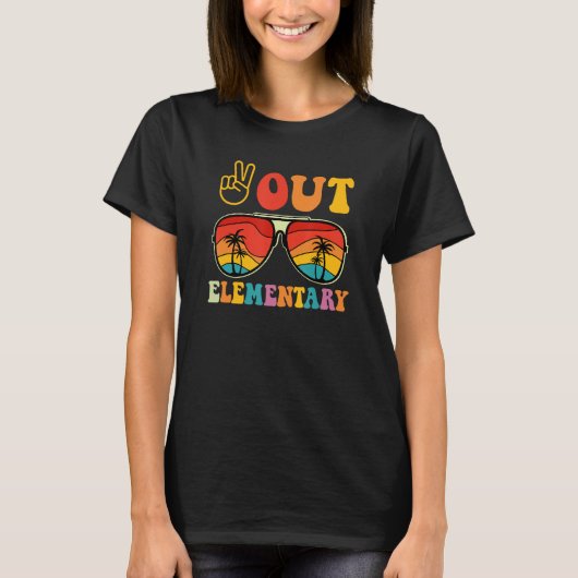 Peace Out Elementary Graduation Last Day Of School T-shirt (Voorkant)