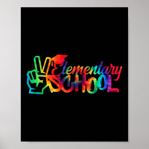 Peace Out Elementary School Terug naar School Tie Poster