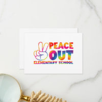 Peace Out Elementary School Tie Dye vorige dag