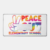 Peace Out Elementary School Tie Dye vorige dag Bureaumat (Keyboard & Muis)