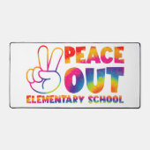 Peace Out Elementary School Tie Dye vorige dag Bureaumat (Voorkant)