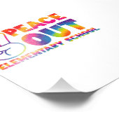 Peace Out Elementary School Tie Dye vorige dag Foto Afdruk (Hoek)