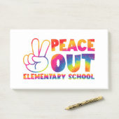 Peace Out Elementary School Tie Dye vorige dag Post-it® Notes (Op bureau)