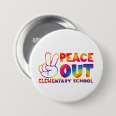 Peace Out Elementary School Tie Dye vorige dag Ronde Button 7,6 Cm (Voorkant /achterkant)
