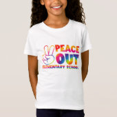 Peace Out Elementary School Tie Dye vorige dag T-shirt (Voorkant)