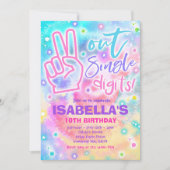 Peace Out enkele cijfers Hippy Tie Dye Verjaardag  Kaart (Voorkant)