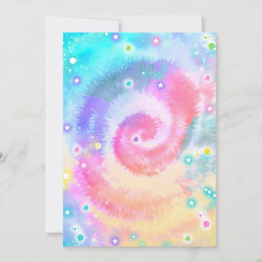 Peace Out enkele cijfers Hippy Tie Dye Verjaardag Kaart (Achterkant)