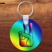 Peace Out Hippie Sleutelhanger (Voorkant)
