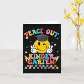 Peace Out Kindergarten Afstuderen Laatste Dag Lera Kaart (Gele Bloem)