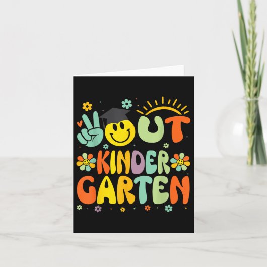 Peace Out Kindergarten CL van 2025 Afscheid Afstud Kaart (Voorkant)