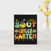 Peace Out Kindergarten CL van 2025 Afscheid Afstud Kaart (Gele Bloem)