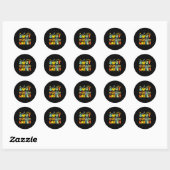 Peace Out Kindergarten CL van 2025 Afscheid Afstud Ronde Sticker (Vel)