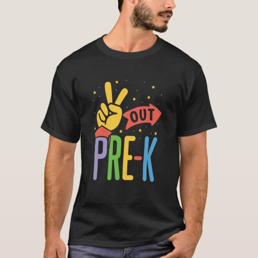 Peace Out Pre K Pk Pre Kindergarten Kids Cute T-shirt (Voorkant)