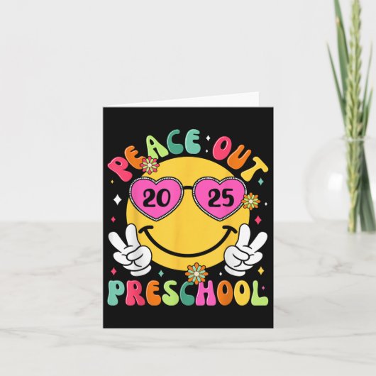 Peace Out Preschool Afstuderen Summer Laatste dag  Kaart (Voorkant)