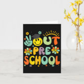 Peace Out Preschool CL van het Goodbye Afstuderen  Kaart (Gele Bloem)