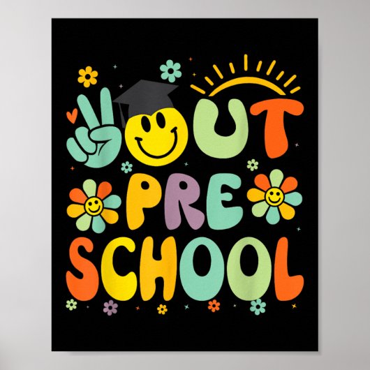 Peace Out Preschool CL van het Goodbye Afstuderen  Poster (Voorkant)