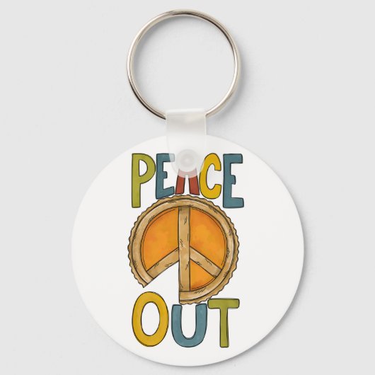 Peace Out Pumpkin Pie Sleutelhanger (Voorkant)
