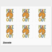 Peace Out Pumpkin Pie Vierkante Sticker (Vel)